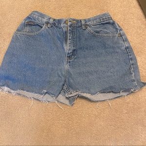 High waisted vintage jean shorts